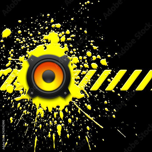Vector: Party design element with speaker. Vectorillustration Party design element with speaker. Vectorillustration