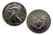 isolated silver eagle 2011 - obverse and reverse isolated silver eagle 2011 - obverse and reverse