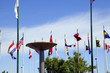 Olympic flags in Calgary in Alberta Canada