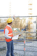 Bauleiter am Arbeitsplatz