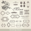 set of vintage design elements