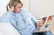 Mature woman with album