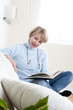 Mature woman relaxing