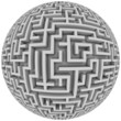 labyrinth planet - endless maze with spherical shape