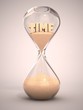 hourglass, sandglass, sand timer, sand clock 3d illustration