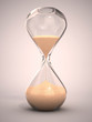 hourglass, sandglass, sand timer, sand clock 3d illustration