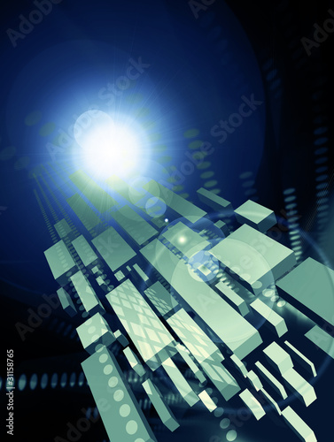 Illustration: 3d virtual backdrop 3d virtual backdrop