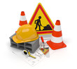 Matériel de chantier sur fond blanc 1 Matériel de chantier sur fond blanc 1