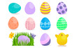 Spring Easter Egg Hunt Design Element Collection