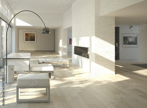 Illustration: Modernes Loft / Penthouse - Inneneinrichtung Modernes Loft / Penthouse - Inneneinrichtung