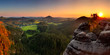 Sunset in mountain Czech Switzerland
