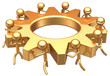 Illustration: Business teamwork successful concept. Golden dream team Business teamwork successful concept. Golden dream team
