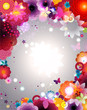 Vector: Abstract floral frame. Abstract floral frame.