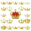 Crown icons set