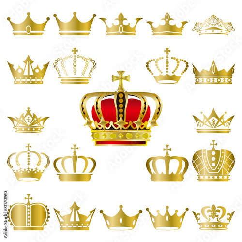 Vector: Crown icons set Crown icons set