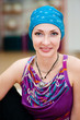attractive young woman wearing bandana