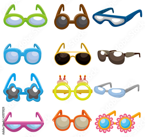 how to draw cartoon sunglasses. cartoon Sunglasses set icon