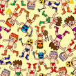 Vektor: seamless wrestler pattern seamless wrestler pattern