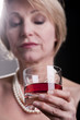 Pensive Woman With Drink
