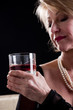 Pensive Woman With Drink
