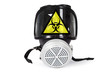 gas mask on white with clipping path