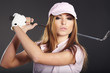 Woman and golf