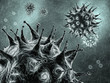 Viruses , detailed 3d illustration Viruses , detailed 3d illustration