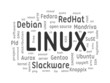 Linux distribution word cloud