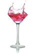 ice cubes into the glass,