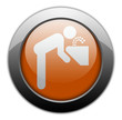 Orange Metallic Orb Button 