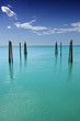 ����: Mooring posts leading in turquoise sea in Governor's Harbour � tobago77 #31184386
