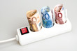 Money on power outlet Money on power outlet