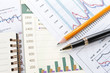 financial data concept with pen financial data concept with pen
