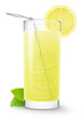Glass of lemonade isolated on white Glass of lemonade isolated on white