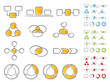 Diagrams icon set handwritten Diagrams icon set handwritten
