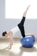 pilates woman stability ball gym fitness yoga