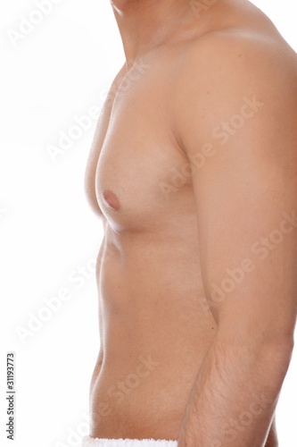 Photo: Naked man's body. Naked man's body.