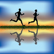 Vector: jogging couple vector jogging couple vector