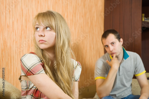 Photo: couple after quarrel couple after quarrel