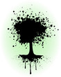 Abstract black tree. Vector background. Abstract black tree. Vector background.