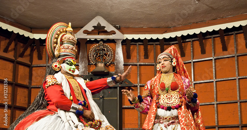 Photo: FORT COCHIN - MARCH 06: Kathakali performer FORT COCHIN - MARCH 06: Kathakali performer