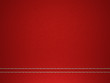 Red stitched leather background