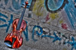the violin, enhanced by use of HDR techniques