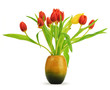 Bouquet de tulipes dans un vase