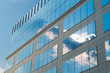 Clouds reflection on building