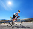 Cyclist riding a bicycle in Macedonia