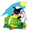 Easter egg and lamb Easter egg and lamb