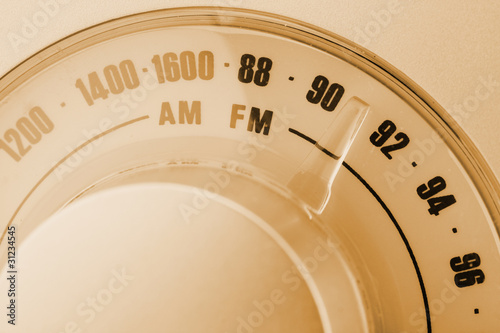 Photo: Retro-styled radio tuner dial Retro-styled radio tuner dial