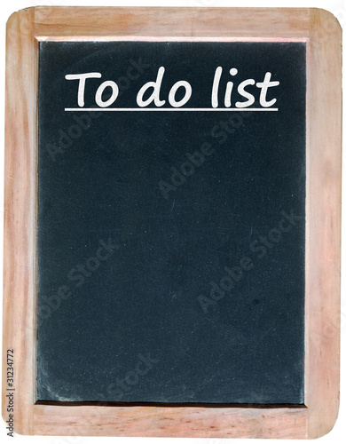 Illustration: TO DO LIST (template chalk handwriting on blackboard to-do list) TO DO LIST (template chalk handwriting on blackboard to-do list)