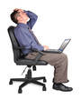 Photo: Business Man with Compter Stress Business Man with Compter Stress